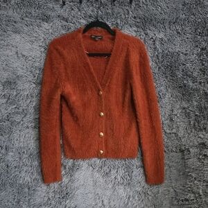 Banana Republic Rust Cardigan with Gold Accents